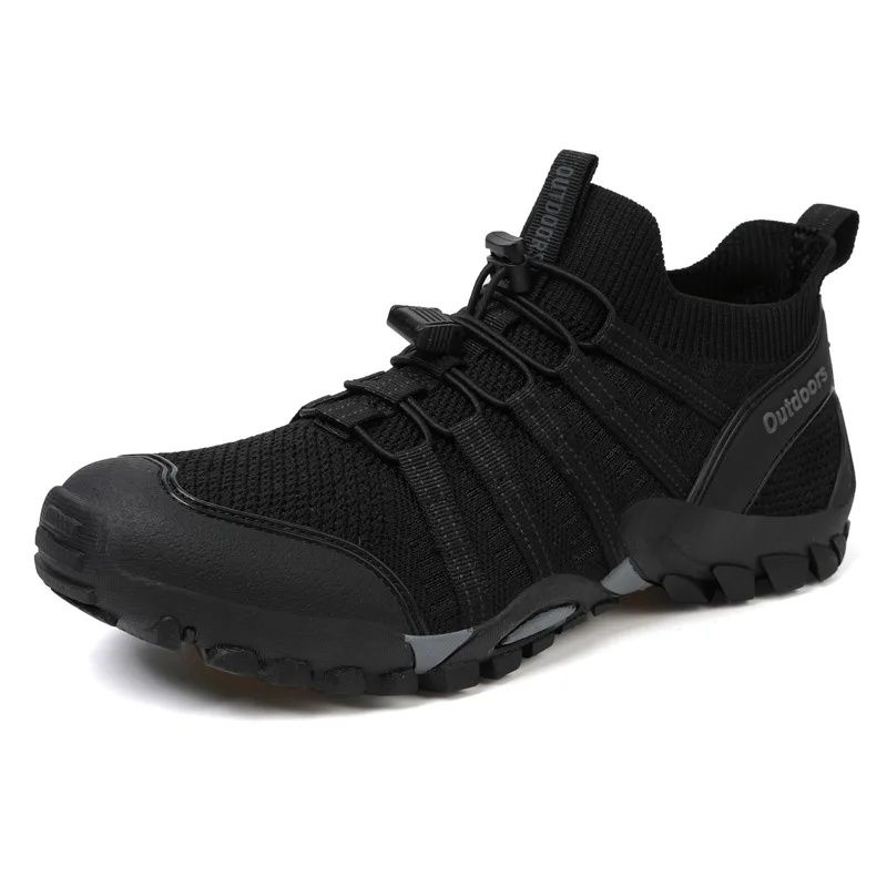 Outdoor Climbing Thick Bottom Breathable Mesh Upper Head Protection Men's Hiking Fishing Shoes Water Proof_desvips.com