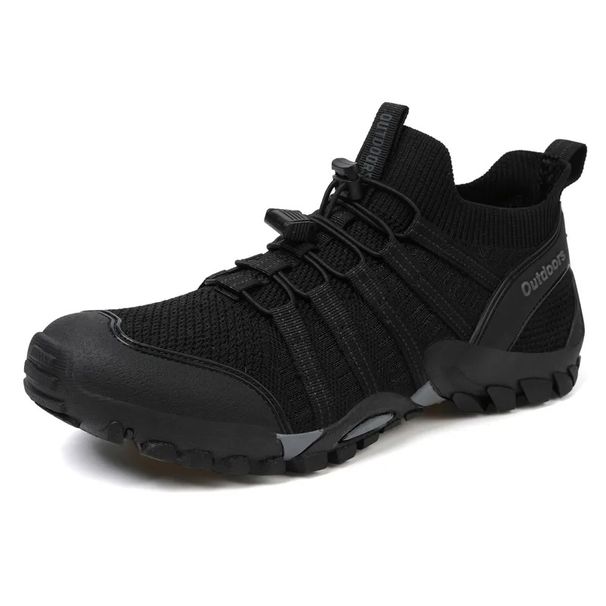 Outdoor Climbing Thick Bottom Breathable Mesh Upper Head Protection Men's Hiking Fishing Shoes Water Proof_desvips.com