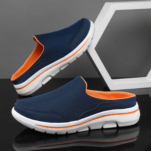 2024 Summer Breathable Home Indoor Slippers Men Thick Bottom Slides Fashion Couple Walking Shoes Chanclas Hombre_desvips.com