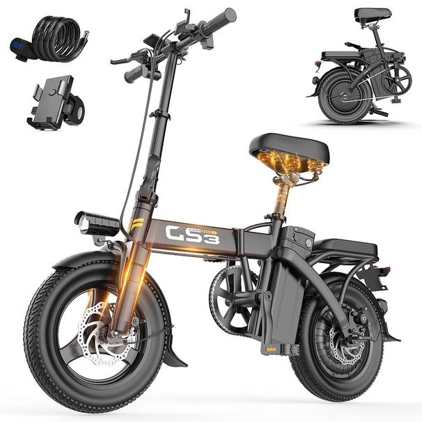TOOFLY GS3 Folding Electric Bicycle 250W 48V15AH 14inch_desvips.com