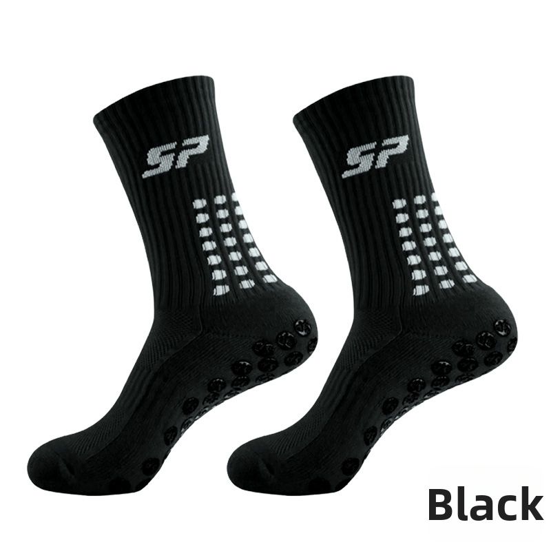 SP Professional Men's Outdoor Training Soccer Socks Shock Absorbent Towel Sole Anti-Slip Breathable Sweat Absorbent Running Socks_desvips.com