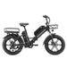 SINOHON Delivery Pro Max Folding Electric Bike With Dual-Battery, Front Basket & Rear Cargo Rack_desvips.com