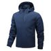 2027 Fashion Outerwear Men Pure Color Waterproof Windproof Rain Lightweight Zipper Hooded Jacket Raincoat Hiking M-6XL_desvips.com