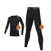 Winter Running Set Men's Fleece-Lined Thermal Base Layer Quick-Dry Compression Shirt Sports Fitness Ski Training_desvips.com