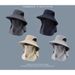 Men's Summer Sun Outdoor Fishing Full Face Veil UV Protection Shawl Hat_desvips.com