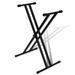 Keyboard Stand - Robust X-Frame, Double-Braced, Adjustable Height, Foldable Design_desvips.com