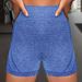 New Cross-Border Shorts High-Waist Hip-Lifting Running Fitness Yoga Sports Wear Three-Quarter Pants_desvips.com