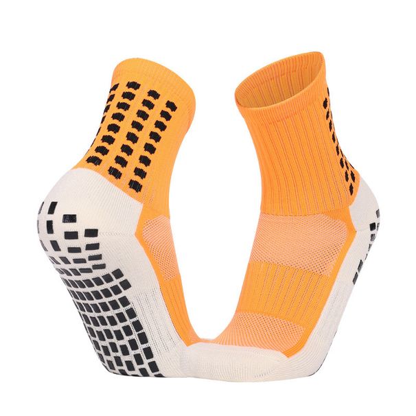 Men's Mid Tube Football Socks With Non-Slip Rubber Blocks Sports Training And Competition Towel Soled Football Socks_desvips.com