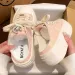 2024 Summer Sneakers Women's Slippers And Quality New Ladies Sandals Sports Slides With Bow Height Shoes Round Toe_desvips.com