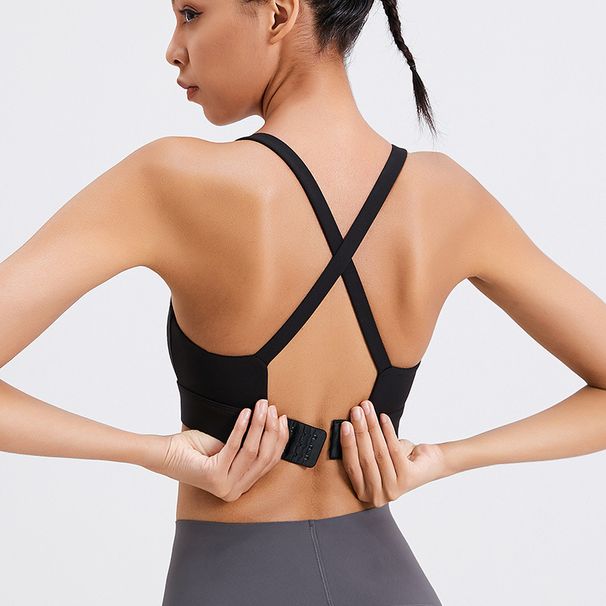 High-Strength Sports For Women, Shockproof, Beautiful Back, Quick-Dry, Side Breast Collection, Yoga Vest, One-Piece_desvips.com