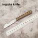 Injisa Folding Portable Meat And Fruit Knife, Wilderness Survival Tool, Damascus Steel, Foldable_desvips.com
