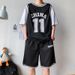 A Set Of Men's Basketball Casual Sports Suits, 2025 New Korean Style Trendy And Stylish Summer Outfits_desvips.com