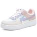 High Quality 2025 Fashion Sneakers Small White Shoes Women's Artificial PU Splicing Low Top Lace-Up Non-Slip Wear-Resistant Running Shoes 35-40_desvips.com