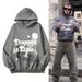 Women's Clothing high street hip hop Travis retro distressed trapped in time foam printed hoodie sweatshirt_desvips.com