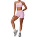Breathable Cloud-Like Quick-Dry Yoga Set With Pocket – Seamless Running & Fitness Outfit For Women_desvips.com