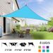 Triangle Sun Shade Canopy UV Protection Outdoor Sunscreen Tarp For Patio Garden Camping Foldable Silver Coated Waterproof Includes Ropes Pegs_desvips.com