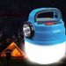 Portable Outdoor Camping Light, Solar Powered&USB Charging Camping Tent Lantern, With 6 Light Modes, IP65 Hanging Tent Light For Outside (Large-Blue)_desvips.com