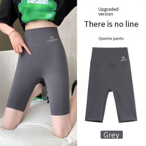 High Waist 3D Printed Shark Leggings Women's Shorts - Breathable Yoga Bike Workout Tight Pants For Summer - Black Grey Coffee_desvips.com