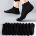 Women's No-Show Socks Breathable Cotton Seamless Ankle Socks For Casual & Sports (Black/White, One Size)_desvips.com