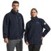 Premium Double-Layer Fleece Jacket For Men & Women - Warm Winter Windproof Reversible Stand Collar Coat With Zipper Closure (Black, Dark Grey)_desvips.com