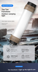 Multipurpose Outdoor Multifunctional Camping USB Flashlight COB Strong Light Strip Magnet Repair LED Lighting_desvips.com