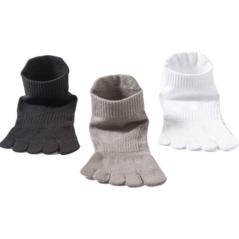 6 Pairs Solid Color Bamboo Fiber 5 Finger Unisex Mh Breathable Comfortable Deodorant Protect Ankle Short Socks With_desvips.com