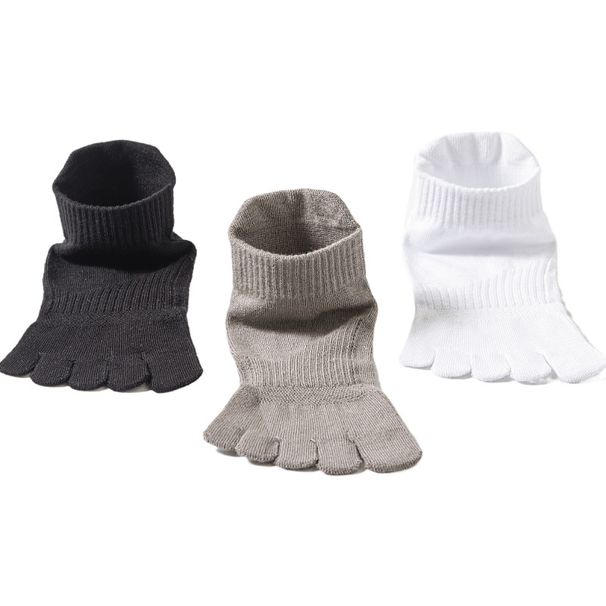 6 Pairs Solid Color Bamboo Fiber 5 Finger Unisex Mh Breathable Comfortable Deodorant Protect Ankle Short Socks With_desvips.com