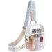 Designer fashion new pvc jacquard transparent strap women's single backpack heavy duty transparent chest bag storage bag_desvips.com