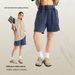 430g Heavyweight 100% Cotton American Trendy Brand Washed Distressed Men's Shorts Boxing Loose Fit Shorts_desvips.com