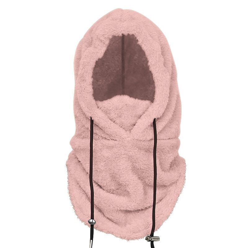 Winter warm mask women's thick windproof headgear outdoor sports men's cold proof plus velvet face protection skiing and cycling mask_desvips.com