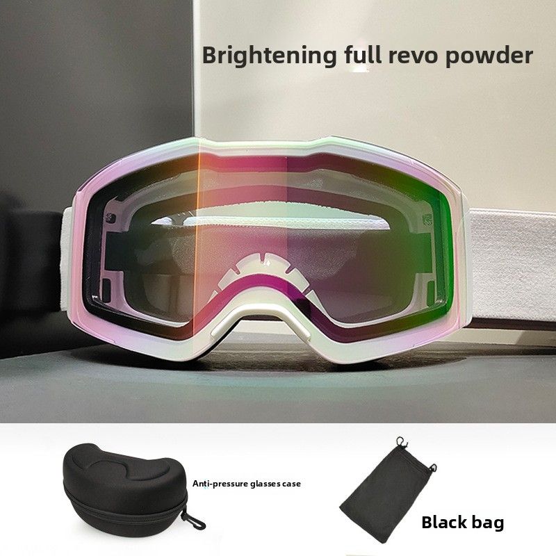 Double Layer Anti-Fog Cylindrical Men And Women Outdoor Snow Goggles Protective Adult Mountaineering Ski Glasses_desvips.com