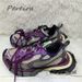 Summer New Men Platform Sneakers Purple Thick Sole Lace-Up Couple Casual Fashion Mesh Breathable Outdoor Running Shoes_desvips.com