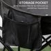 Campingstuhl Faltbarer Gartenstuhl Mit Seitentasche, Stahlbeine, Klappsessel Mit Tragetasche Für Pool, Strand, Oxford, Schwarz_desvips.com