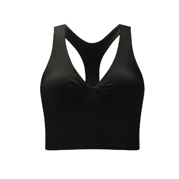 Cross-border European And American High-intensity Shockproof Push-up Running Yoga Fitness Sports Bra With Hollow Back_desvips.com