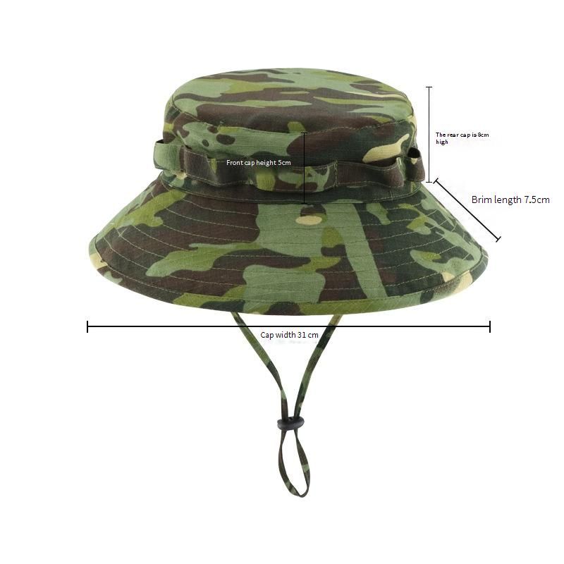 Outdoor Camping Camouflage Second Generation Tactical Bennie Hat Sun Protection Round Brim Hat Cycling Summer Military Training Outdoor Fisherman Hat_desvips.com