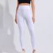 Women's Seamless Pure White Striped Gym Yoga Pants High Waisted Hip Lifting Running Fitness Outdoor Sports Leggings_desvips.com