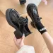 Spring 2024 New Black Platform Flats Women Loafers Slip On Boat Shoes Designer Quality Casual Leather Oxfords_desvips.com
