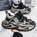 Spring Autumn 2027 Fashion European Station Vintage Sneakers Men Low Top Lace-Up Thick Sole Height Increase Non-Slip Wear-Resistant Running Shoes_desvips.com