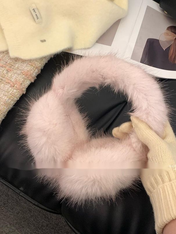 Large Plush Anti-Fox Fur Muffs Warm Covers For Women Winter Cold-Proof Ear Warmers Thickened Easy To Store Face Slimming_desvips.com