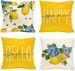 Tikeciti Spring/Summer Lemon Pillowcase Blue Hydrangea 45.72 X 45.72cm Cover, Hello Sunshine Decorative Farmhouse_desvips.com