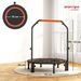 Trampoline De Fitness Gymnastique Avec Poignée Réglable, Pliable, 6 Pieds, 28 Ressorts Ø 102 Cm, Noir Rouge_desvips.com