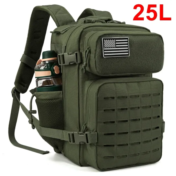 25L/45L Tactical Backpack Outdoor For Men And Women Heavy Duty Bag Small School Rucksack Hiking Backpac Kwith Bottle_desvips.com