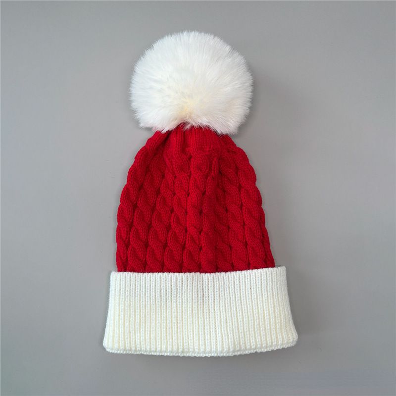 European And American Style Knitted Autumn Winter Warm Pom Hat Merry Christmas Bell H_desvips.com