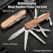 Multifunctional Swiss Army - Outdoor Multi-Purpose Wooden Handle Pocket | Creative Souvenir & Small Folding Knife_desvips.com