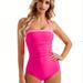 One-Piece Suits Swimwear Multicolor One Piece Backless Colorblock Slimming Belly Sling One Piece Swimsuit_desvips.com