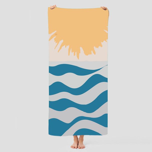 Microfiber Beach Towel Double Sided Velvet Absorbent Quick Drying Bath Towel Seaside Swimming Beach Towel_desvips.com