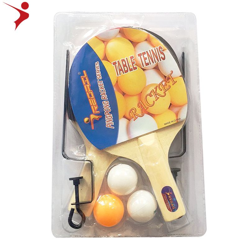 F101-2S Two Rackets Three Balls Table Tennis Racket Net Stand Toy Set_desvips.com