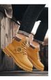 Men's Martin Boots 2025 Autumn New Fleece Thickened Outdoor Working Shoes British Style Retro Big Yellow Boots Men's Shoes_desvips.com