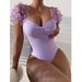 Sexy One-Piece Swimsuit With Removable Padding - High Cut Leg & Push-Up Design (Women's Fashion Swimwear Beach & Pool)_desvips.com