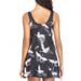Women's Crane Print One-Piece Swimsuit - Modest & Sexy Design (Plus Size UPF50+ European Fit Black/Blue/Red)_desvips.com